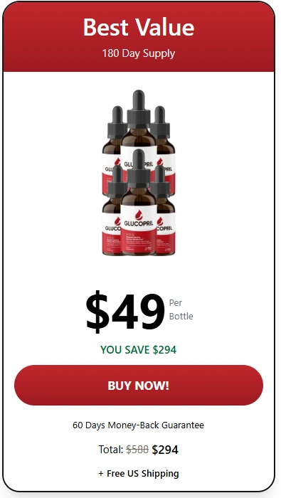 GlucoPril 6 bottles